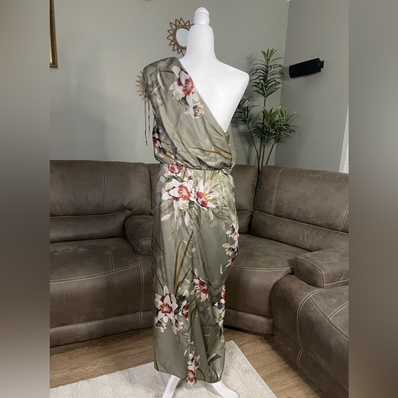 🔥SEXY🔥NWT Allsaints Laura Dorada Silk One Shoulder Dress US Sz 0 - Picture 10 of 16